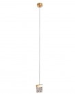 Lampa wisząca Vetro Led w kolorze złoto szczotkowane - ściemnialna