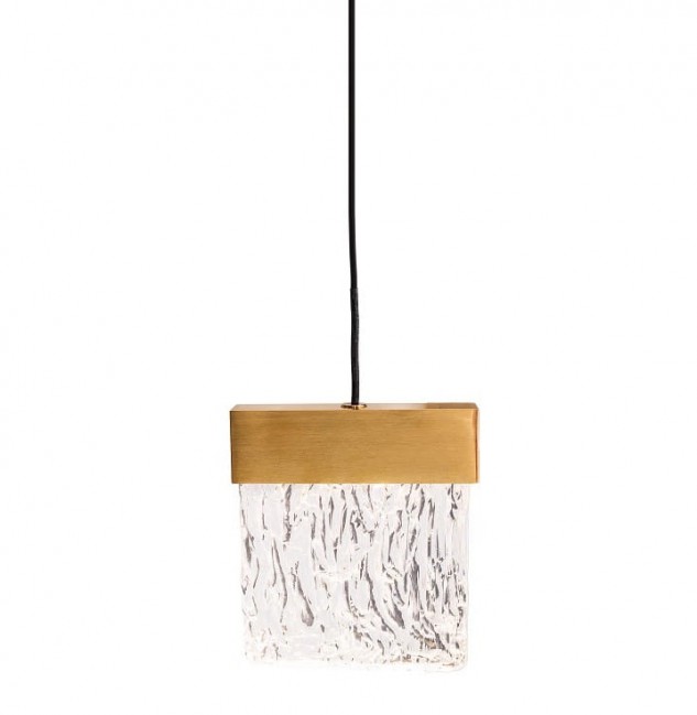 Lampa wisząca Vetro Led w kolorze złoto szczotkowane - ściemnialna