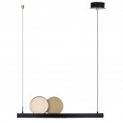 Designerska lampa wisząca Momo Led w kolorze czarno złotym