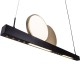 Designerska lampa wisząca Momo Led w kolorze czarno złotym