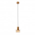 Lampa wisząca Signature Led w kolorze mosiądzu ze szklanym kloszem