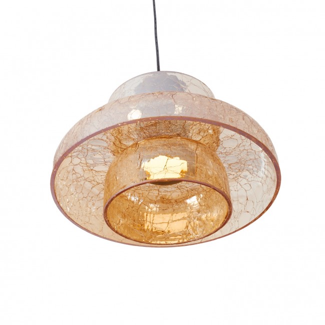 Lampa wisząca Signature Led w kolorze mosiądzu ze szklanym kloszem