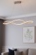 Lampa wisząca Spark Waves 150 Led złota CCT Dimm + Remote Control