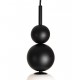 Lampa wisząca Nova Black z kloszem z białego szkła