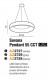 Lampa wisząca Sovana 55 Led w kolorze szarym CCT + Remote Control
