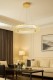 Kryształowa lampa wisząca Spark 60 Led w kolorze złotym - ściemnialna