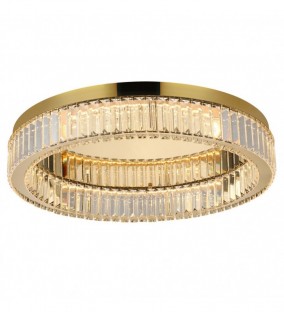 Kryształowy plafon Spark 60 Led w kolorze złotym - dimm