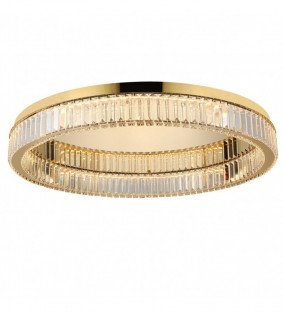 Kryształowy plafon Spark 80 Led w kolorze złotym - dimm