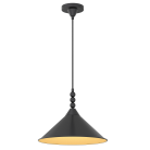 Metalowa lampa wisząca Ashford w kolorze czarny mat