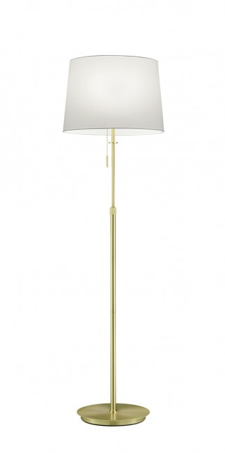 Regulowana lampa podłogowa Lyon w kolorze mosiądzu