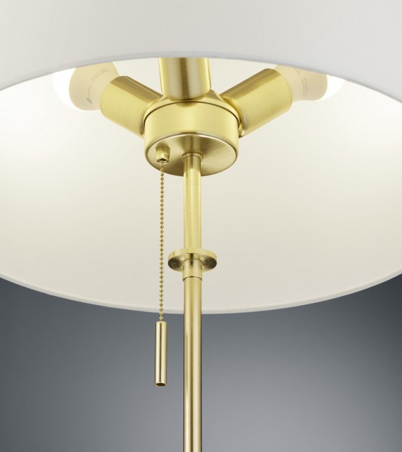 Regulowana lampa podłogowa Lyon w kolorze mosiądzu