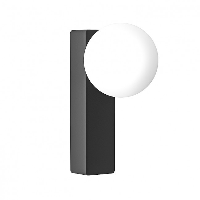 Kinkiet Boletta Parette Nero ze szklanym kloszem - IP44