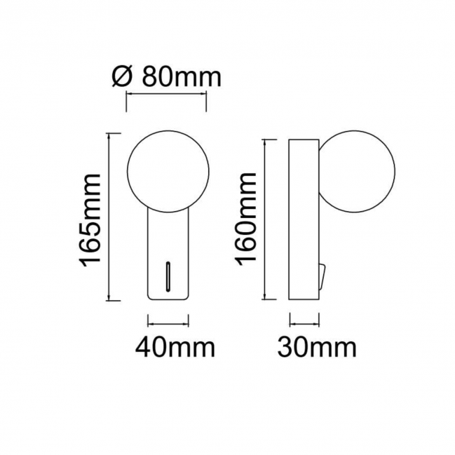 Kinkiet Boletta Parette Toupe ze szklanym kloszem - IP44