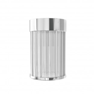 Plafon Fiatto Pl Cromo 8 z kloszem z ryflowanego szkła