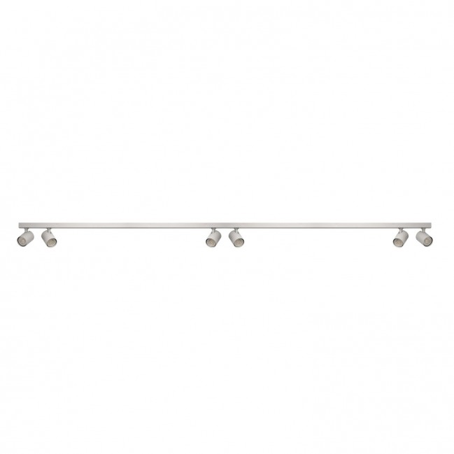 Plafon z reflektorkami Exo 6 Line 200 w kolorze biały mat