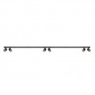 Plafon z reflektorkami Exo 6 Line 200 w kolorze czarny mat