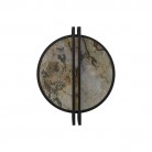 Designerski kinkiet Saturn 72 Led z okrągłym kloszem w kolorze brązowym