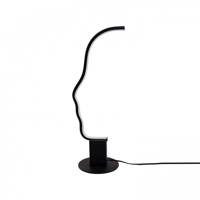Designerska lampa stołowa Face Led CCT 3-Step w kolorze czarnym