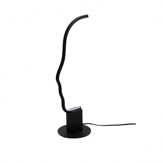 Designerska lampa stołowa Face Led CCT 3-Step w kolorze czarnym