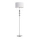 Lampa podłogowa Rea chromowana z białym abażurem