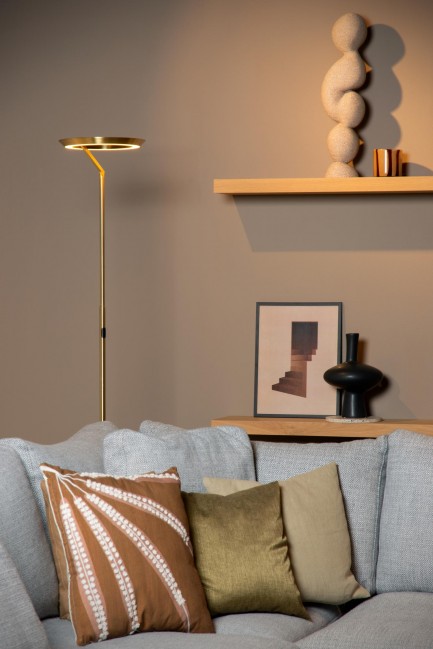 Lampa podłogowa Celeste Led w kolorze złotym - ściemnialna