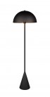 Metalowa lampa podłogowa Alfie czarna z możliwością ściemniania
