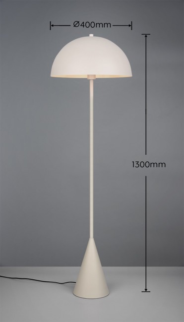 Metalowa lampa podłogowa Alfie szara z możliwością ściemniania
