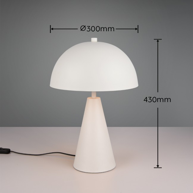 Metalowa lampa stołowa Alfie szara z możliwością ściemniania