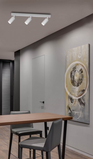 Plafon z regulowanymi reflektorkami Kayla 3 w kolorze biały mat