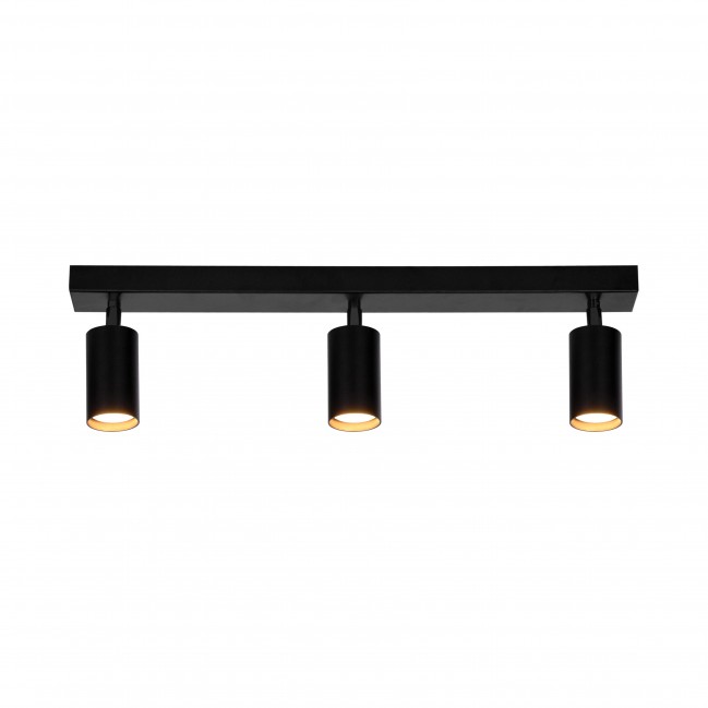 Plafon z regulowanymi reflektorkami Monti 3 w kolorze czarny mat