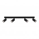 Plafon z regulowanymi reflektorkami Monti 4 w kolorze czarny mat