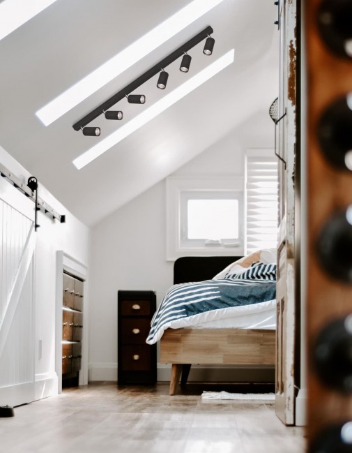 Plafon z regulowanymi reflektorkami Monti 6 w kolorze czarny mat