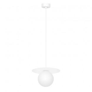 Lampa wisząca Robin ze szklanym kloszem w kolorze białym