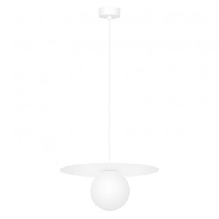 Lampa wisząca Robin ze szklanym kloszem w kolorze białym