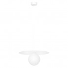 Lampa wisząca Robin ze szklanym kloszem w kolorze białym