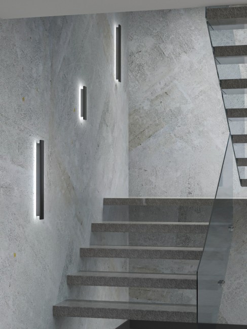 Nowoczesny kinkiet Ante Nero 60 Led w kolorze czarnym