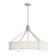 Lampa wisząca Doretto Satin Nikiel 70 z kremowym abażurem