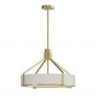Lampa wisząca Doretto Old Gold 50 z kremowym abażurem