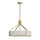 Lampa wisząca Doretto Old Gold 50 z kremowym abażurem