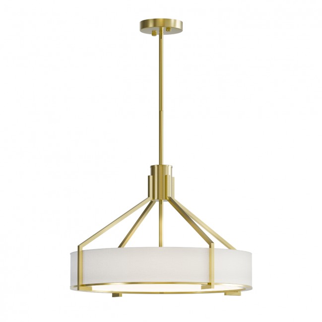 Lampa wisząca Doretto Old Gold 50 z kremowym abażurem