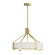 Lampa wisząca Doretto Old Gold 50 z kremowym abażurem