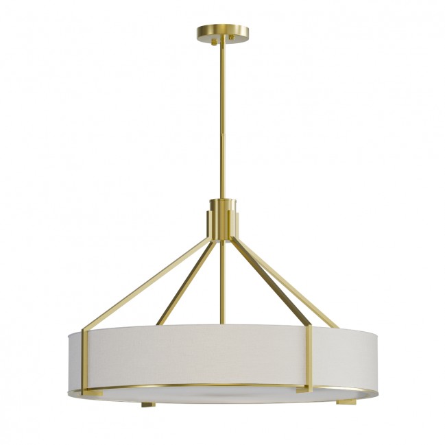 Lampa wisząca Doretto Old Gold 70 z kremowym abażurem