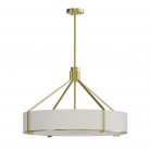 Lampa wisząca Doretto Old Gold 70 z kremowym abażurem