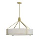 Lampa wisząca Doretto Old Gold 70 z kremowym abażurem