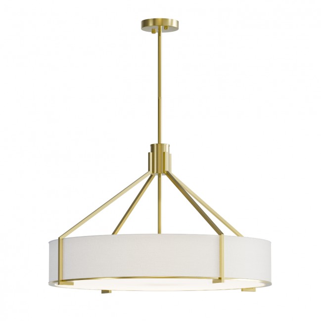 Lampa wisząca Doretto Old Gold 70 z kremowym abażurem