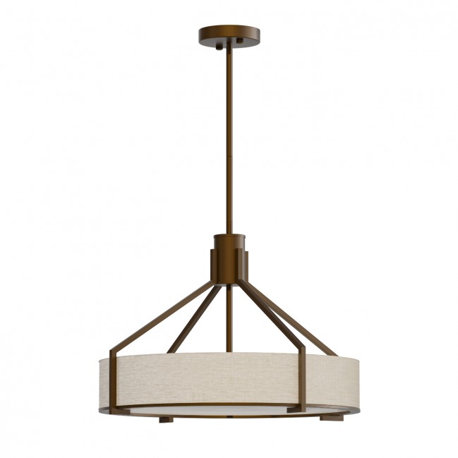 Lampa wisząca Doretto Chocco 50 z beżowym abażurem
