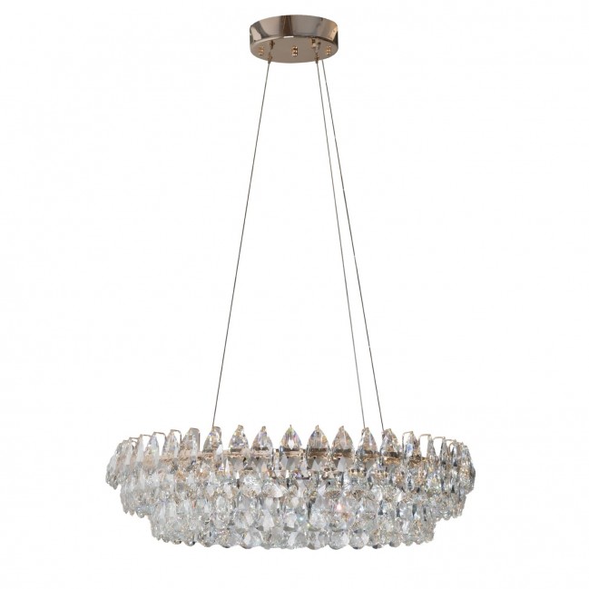 Kryształowa lampa wisząca Barletta 80 Led w kolorze złotym - 3-DIMM