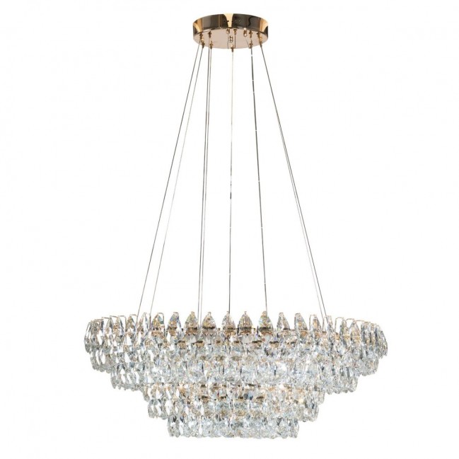 Kryształowa lampa wisząca Barletta 60+100 Led w kolorze złotym - 3-DIMM