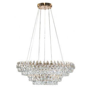 Kryształowa lampa wisząca Barletta 60+100 Led w kolorze złotym - 3-DIMM