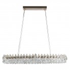 Kryształowa lampa wisząca Barletta Oval Led w kolorze złotym - 3-DIMM